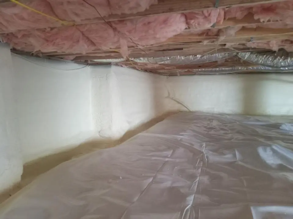 Crawl space encapsulation with closed-cell spray foam for Roof Maintenance in Colebrookdale
